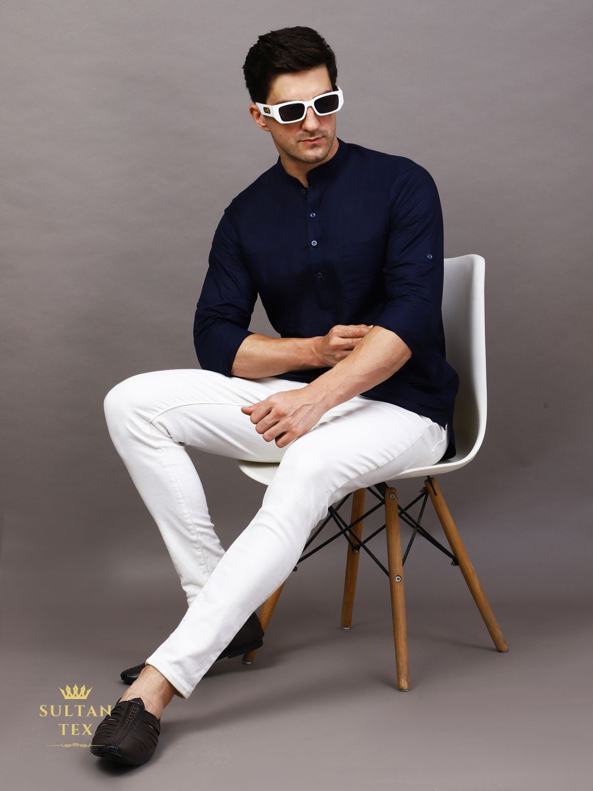 Short Kurta - Navy Blue - SU-SK-001