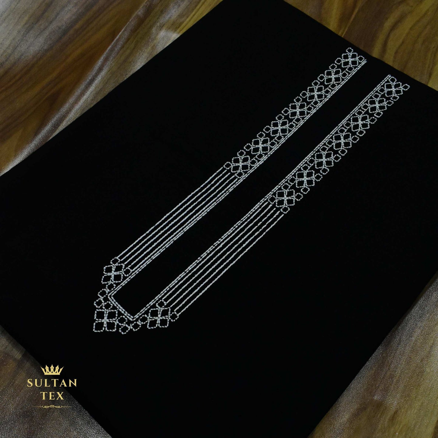 Elegant Black Embroidered Kurta Pajama - SU-CC-072 - Unstitched