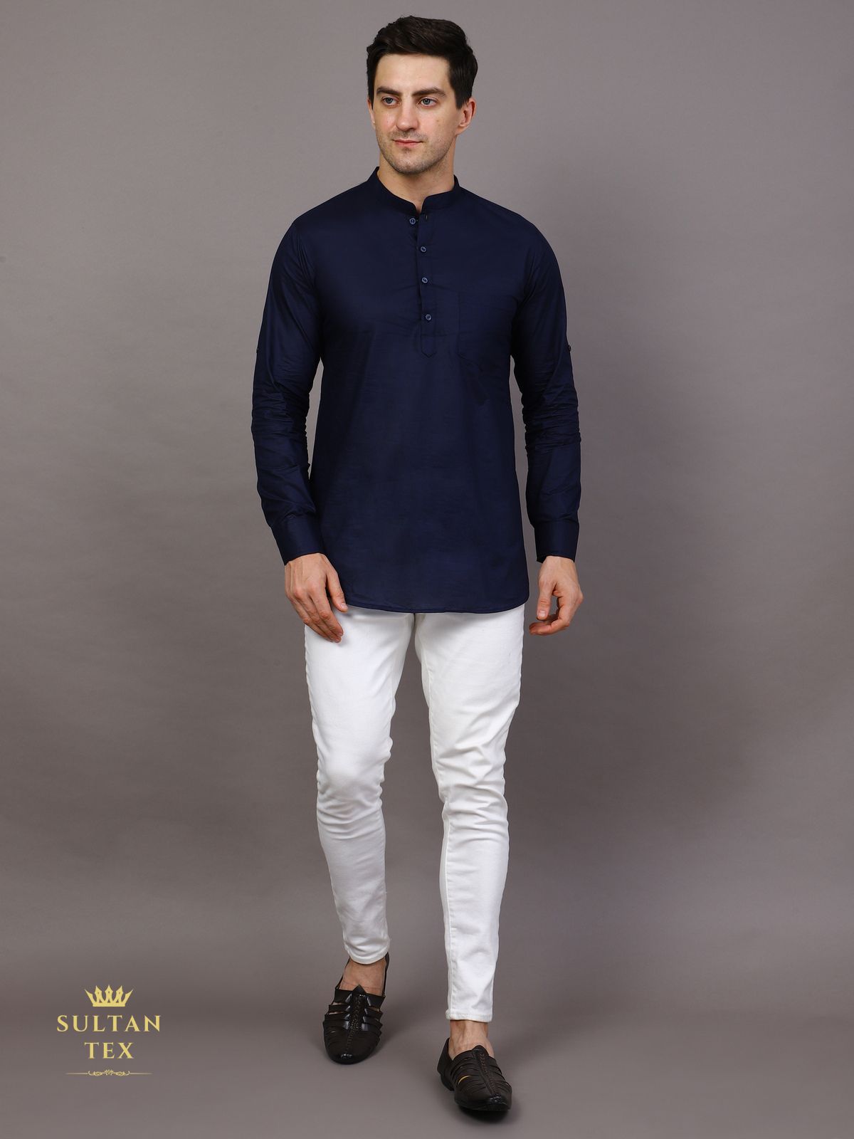 Short Kurta - Navy Blue - SU-SK-001