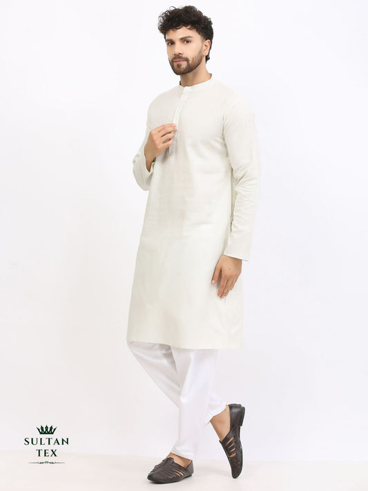 Cotton Linen Kurta - Mint Green - SU-CL-004