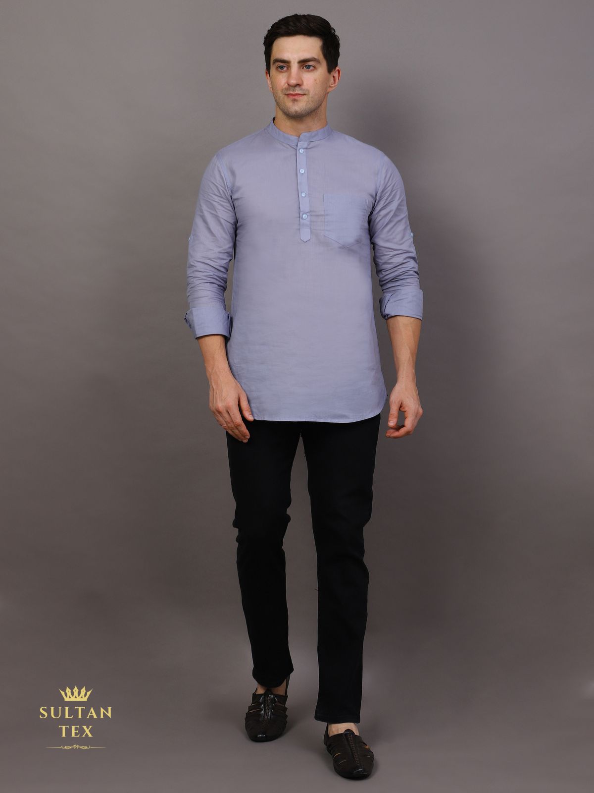 Short Kurta - Powder Blue - SU-SK-002
