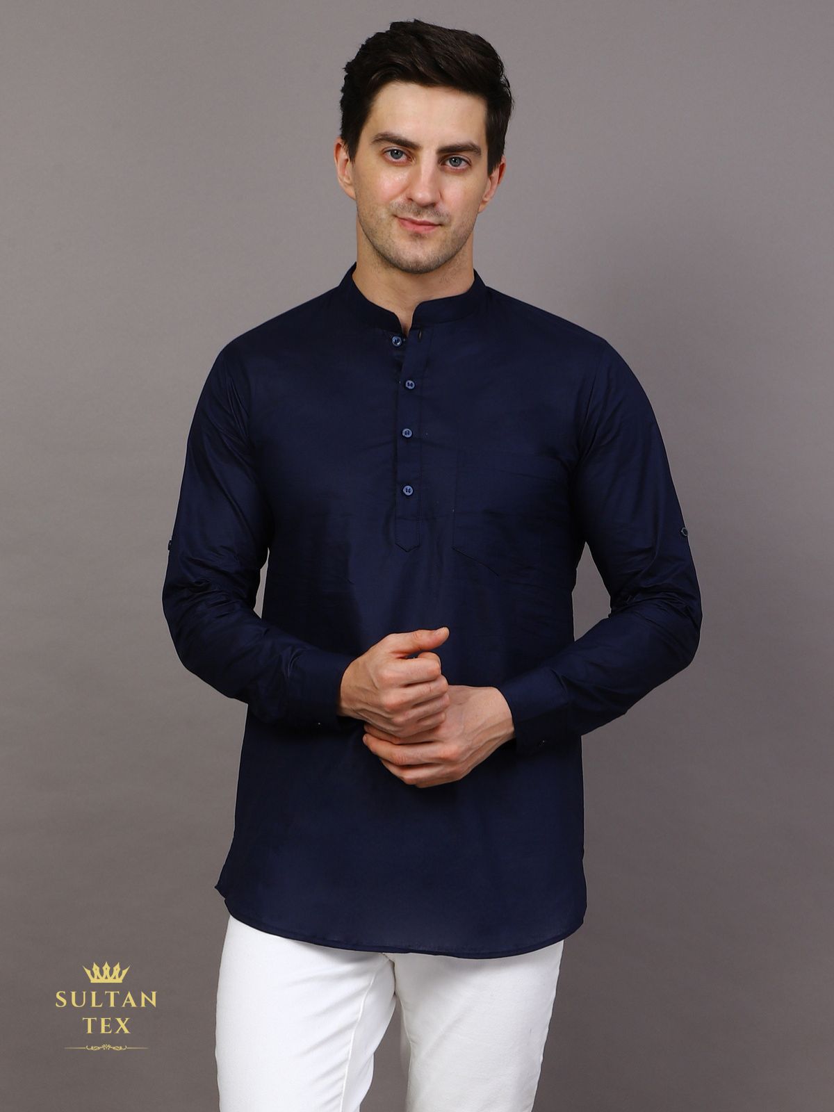 Short Kurta - Navy Blue - SU-SK-001