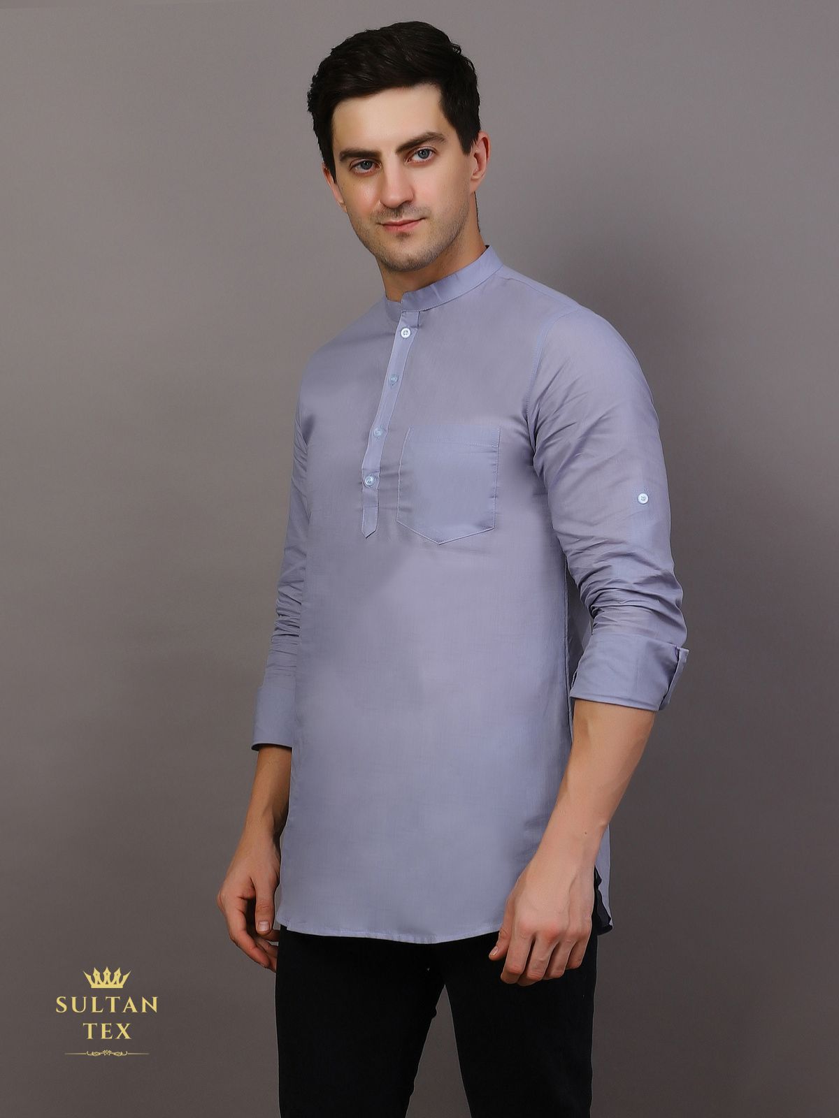 Short Kurta - Powder Blue - SU-SK-002