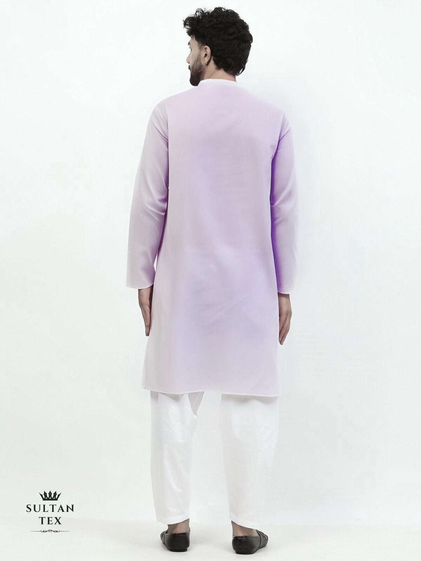 Cotton Linen Kurta - Pastel Lavender - SU-CL-003
