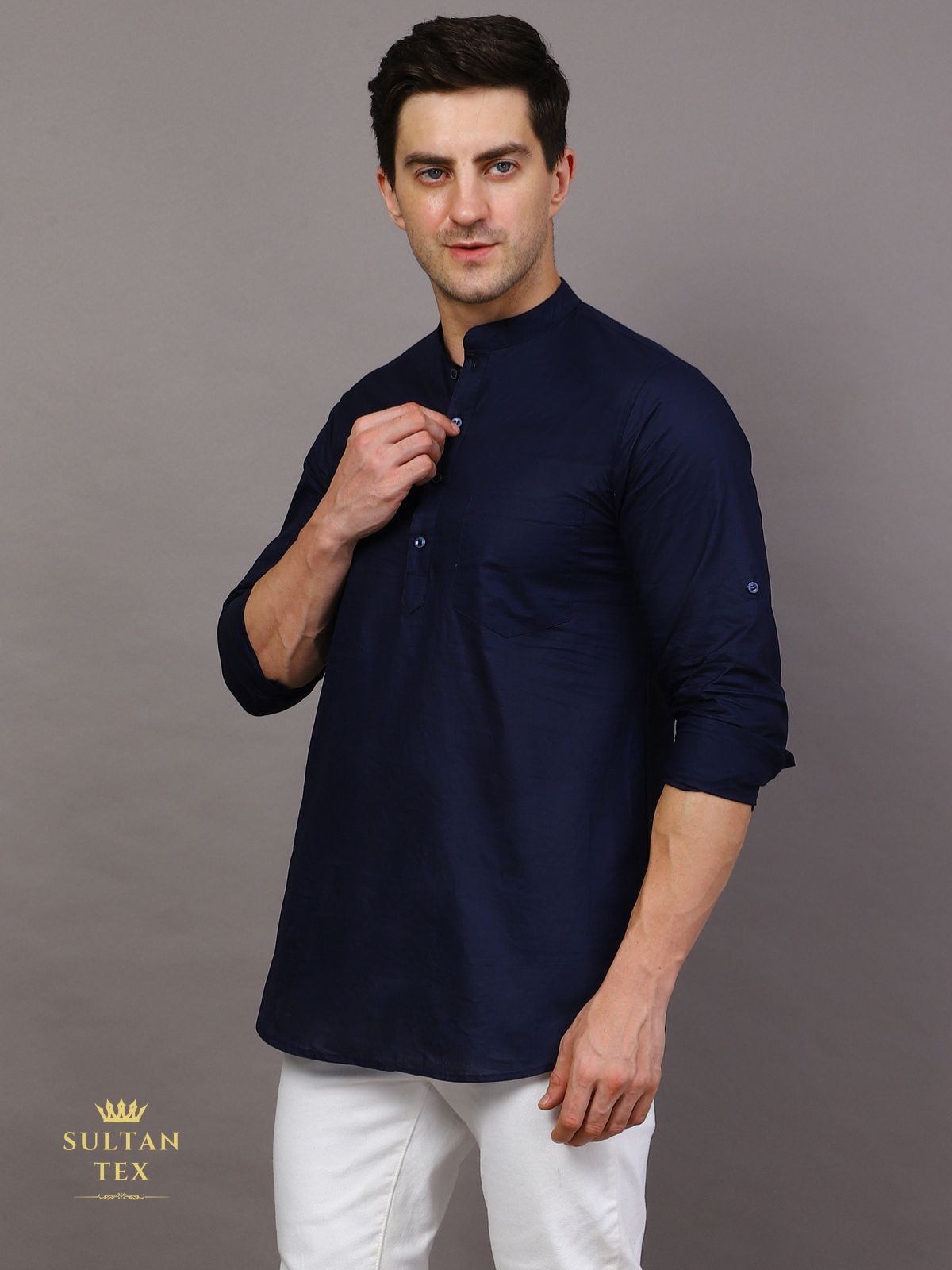 Short Kurta - Navy Blue - SU-SK-001