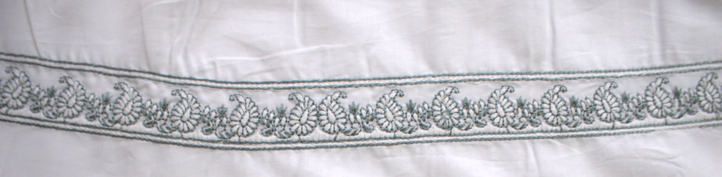 Classic White Embroidered Kurta Pajama - SU-CC-021 - Unstitched