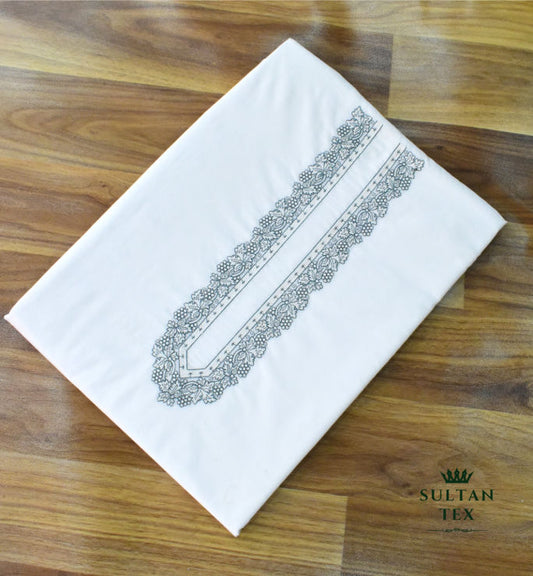 Embroidered White Kurta