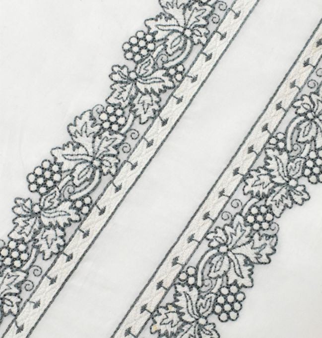 Classic White Embroidered Kurta Pajama - SU-CC-024 - Unstitched