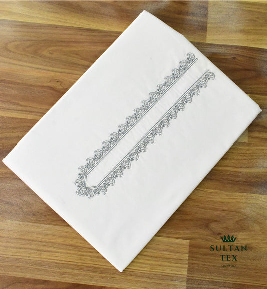 Embroidered White Kurta