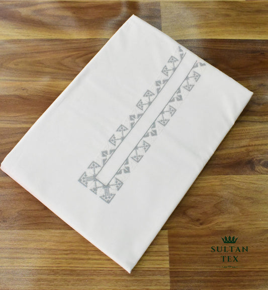 Embroidered White Kurta