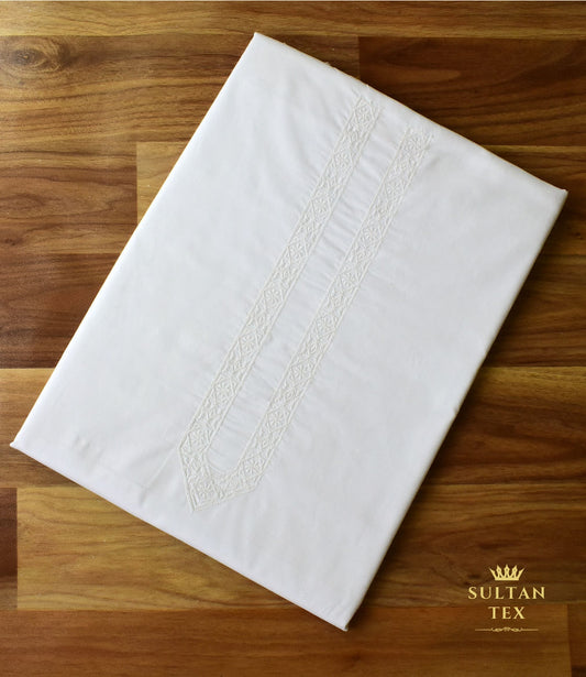 Embroidered White Kurta