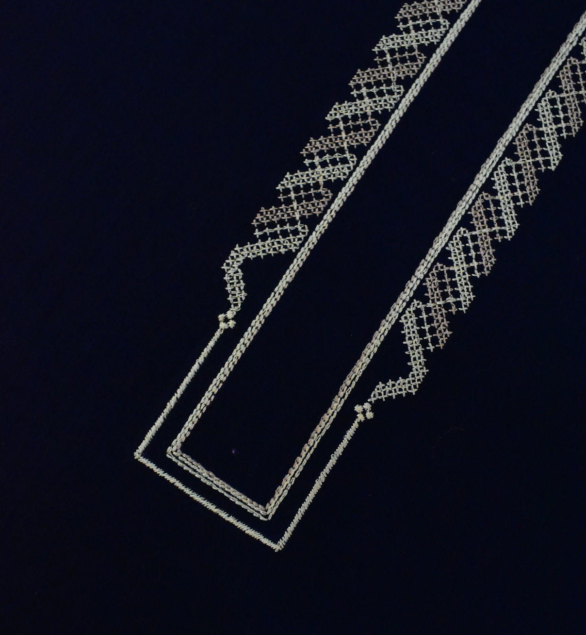 Deep Blue Embroidered Kurta Pajama - SU-CC-046 - Unstitched