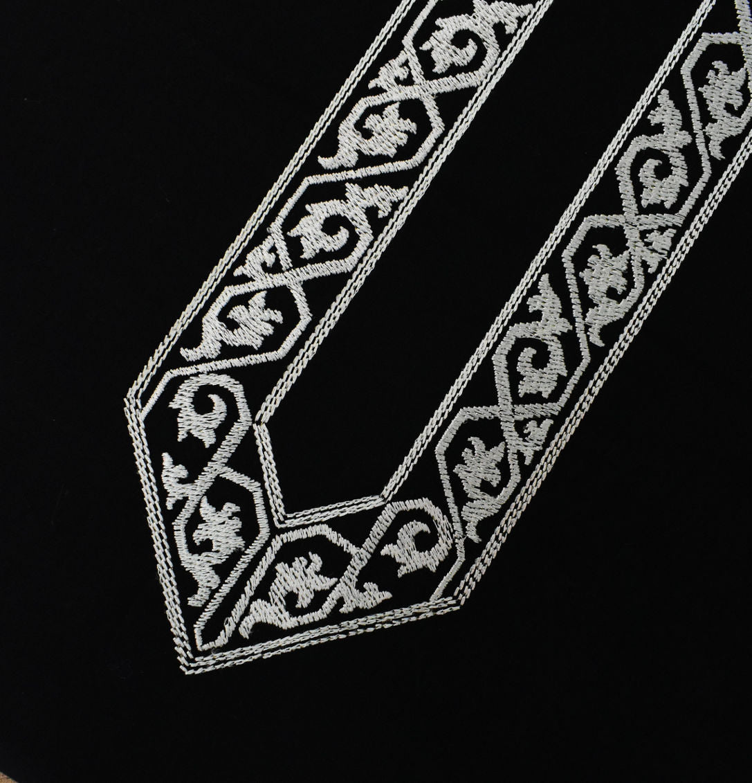 Black Embroidered Kurta Pajama - SU-CC-047 - Unstitched