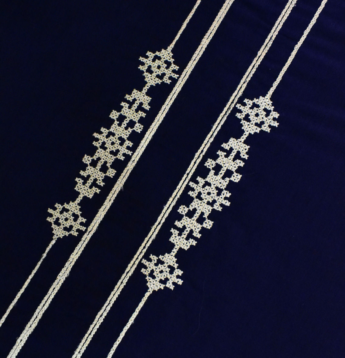 Deep Blue Embroidered Kurta Pajama - SU-CC-048 - Unstitched