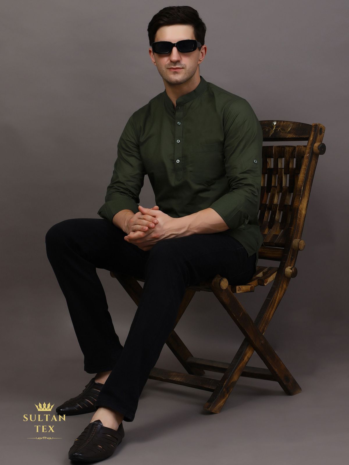 Short Kurta - Bottle Green - SU-SK-004