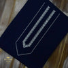 Deep Navy Blue Embroidered Kurta Pajama - SU-CC-067 - Unstitched