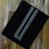 Elegant Black Embroidered Kurta Pajama - SU-CC-050 - Unstitched