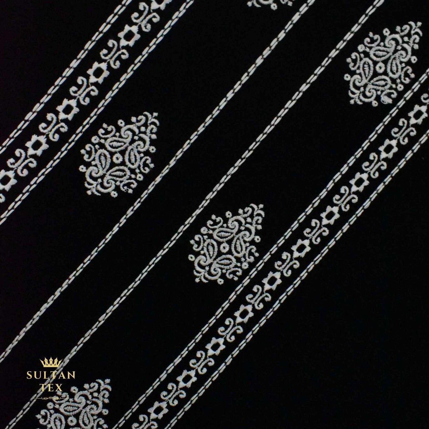 Elegant Black Embroidered Kurta Pajama - SU-CC-053 - Unstitched