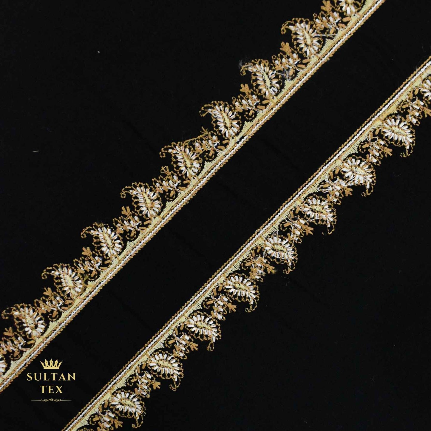 Elegant Black Kashmiri Embroidered Kurta Pajama - SU-CC-056 - Unstitched