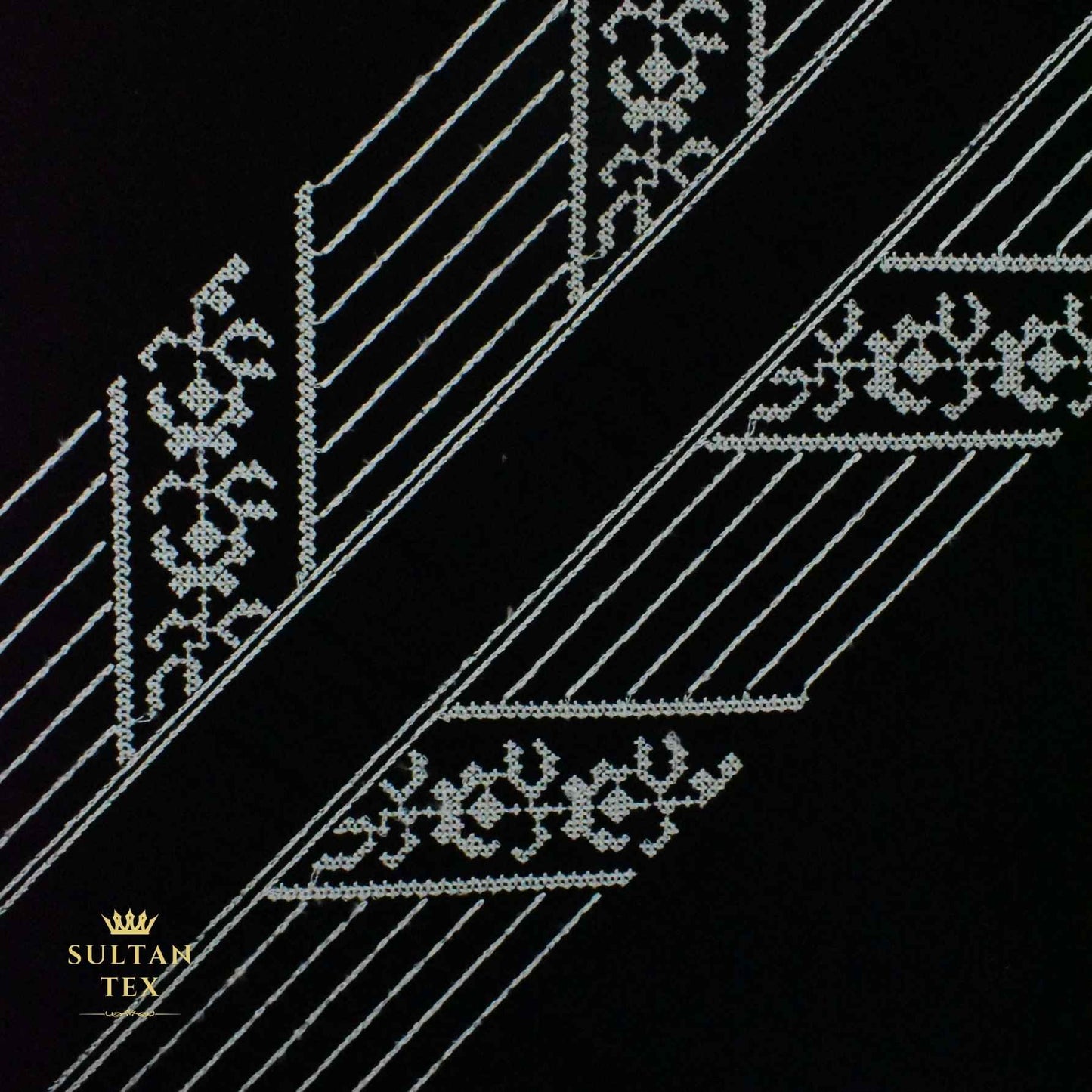Elegant Black Embroidered Kurta Pajama - SU-CC-055 - Unstitched