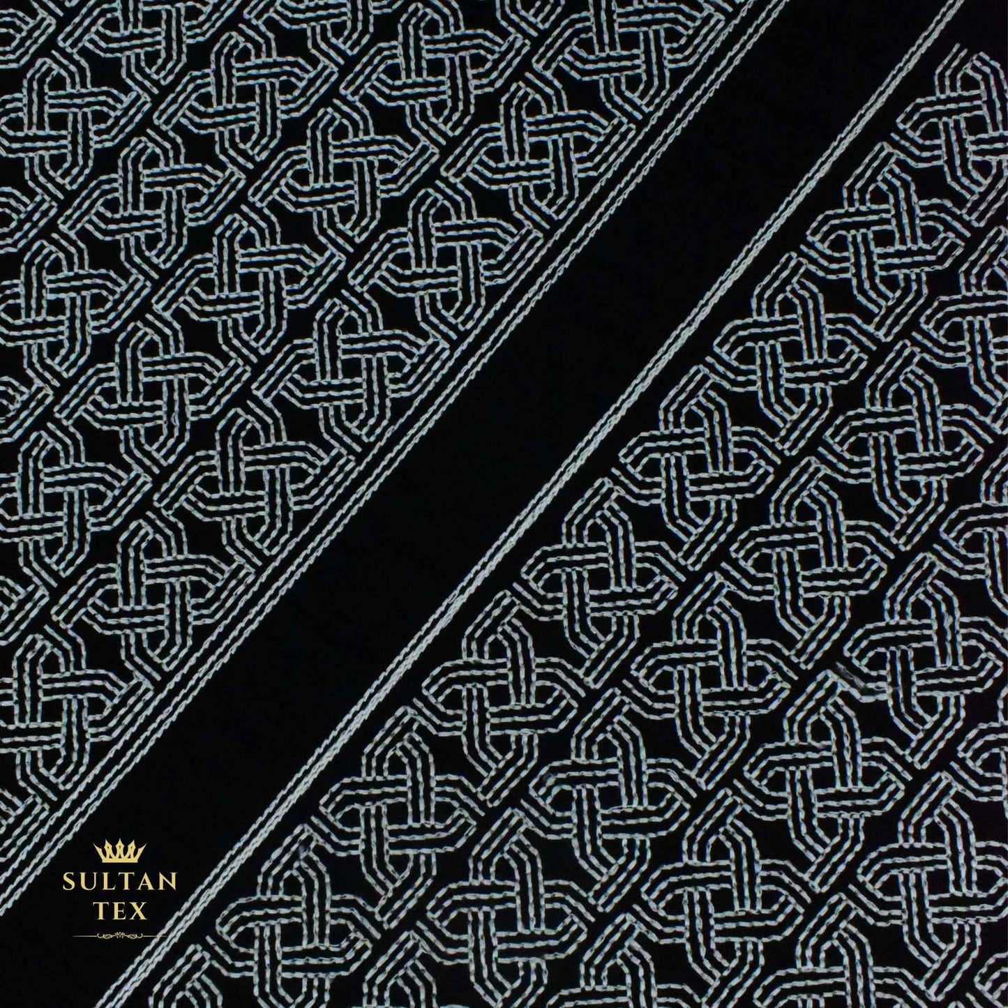 Elegant Black Embroidered Kurta Pajama - SU-CC-051 - Unstitched