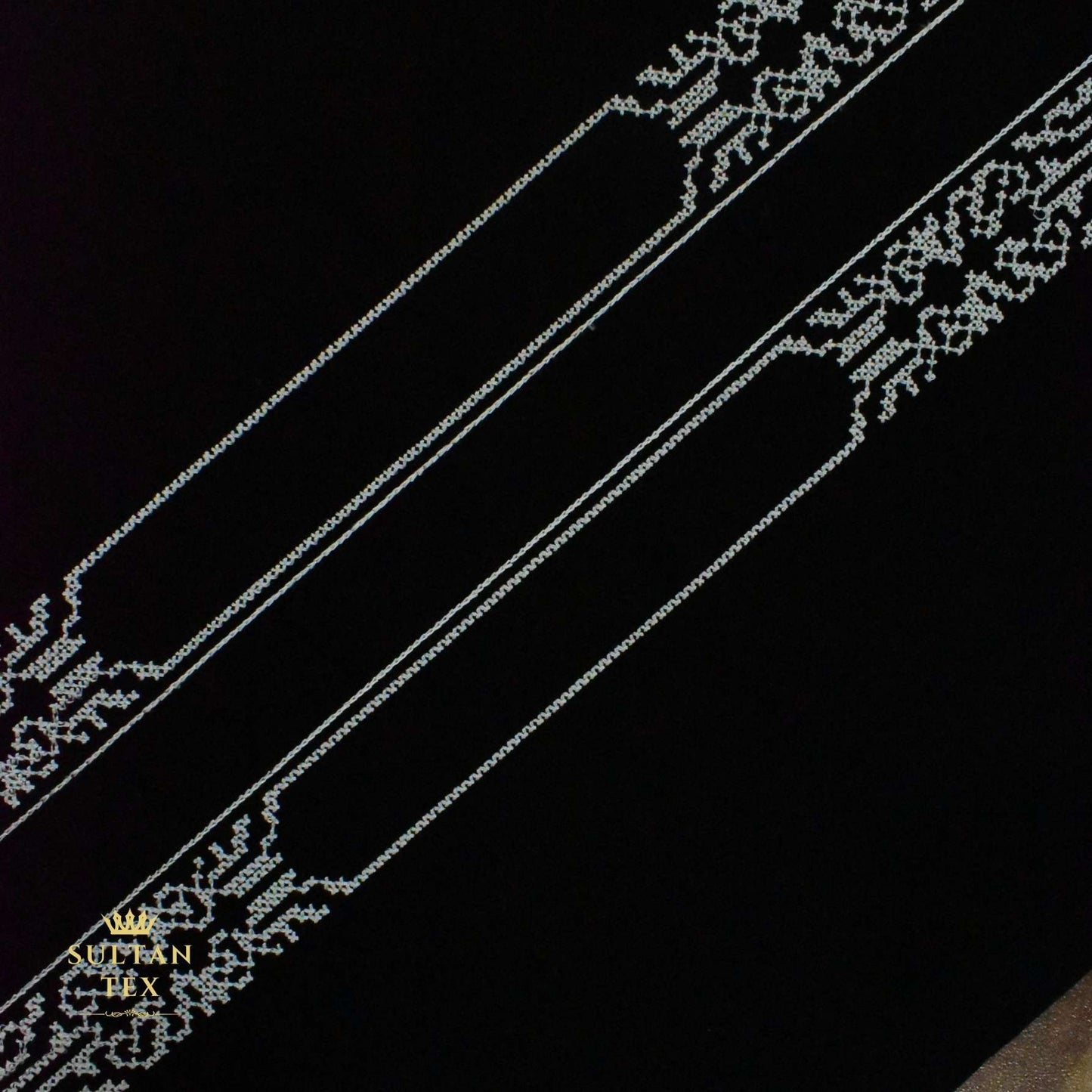 Elegant Black Embroidered Kurta Pajama - SU-CC-054 - Unstitched