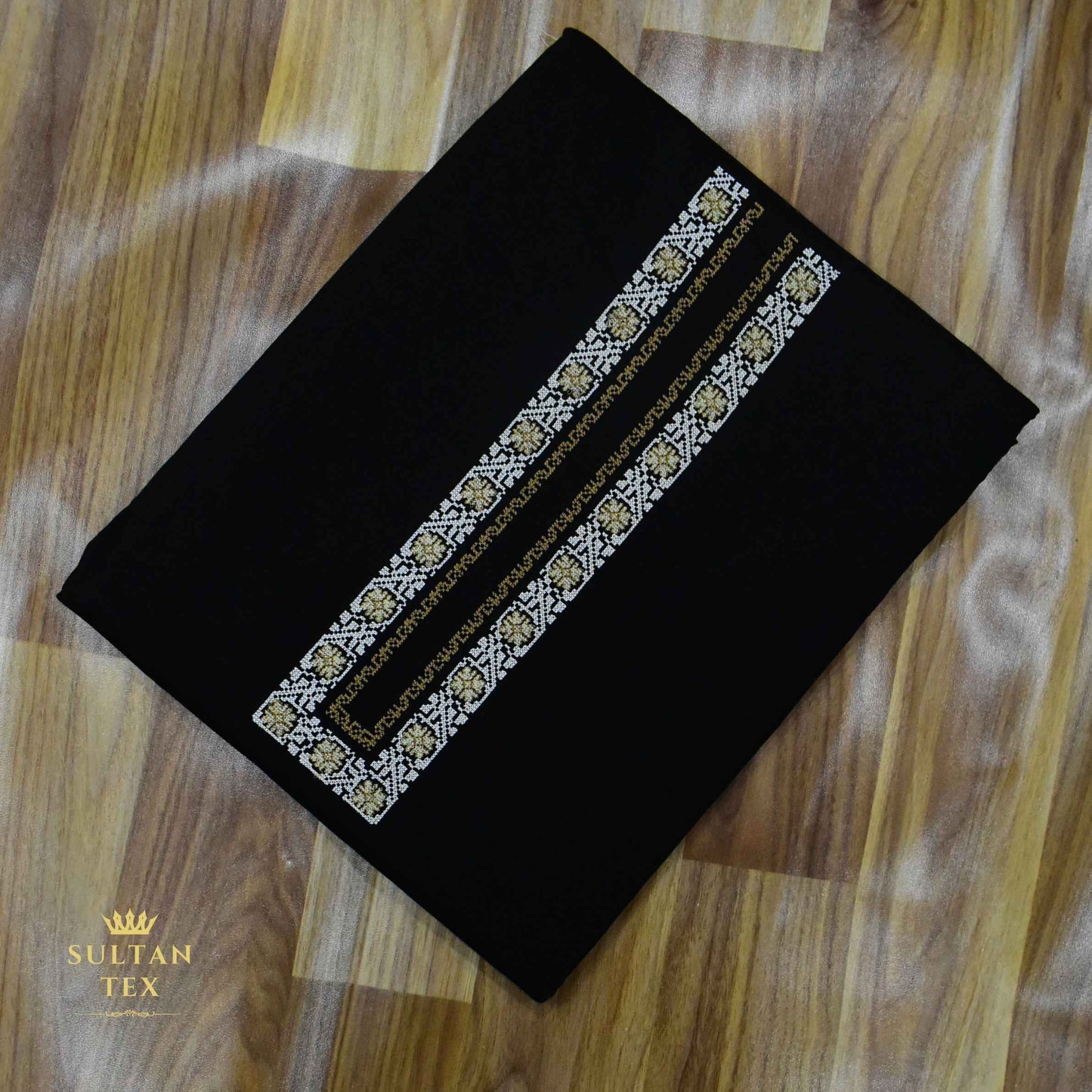 Elegant Black Embroidered Kurta Pajama - SU-CC-080 - Unstitched