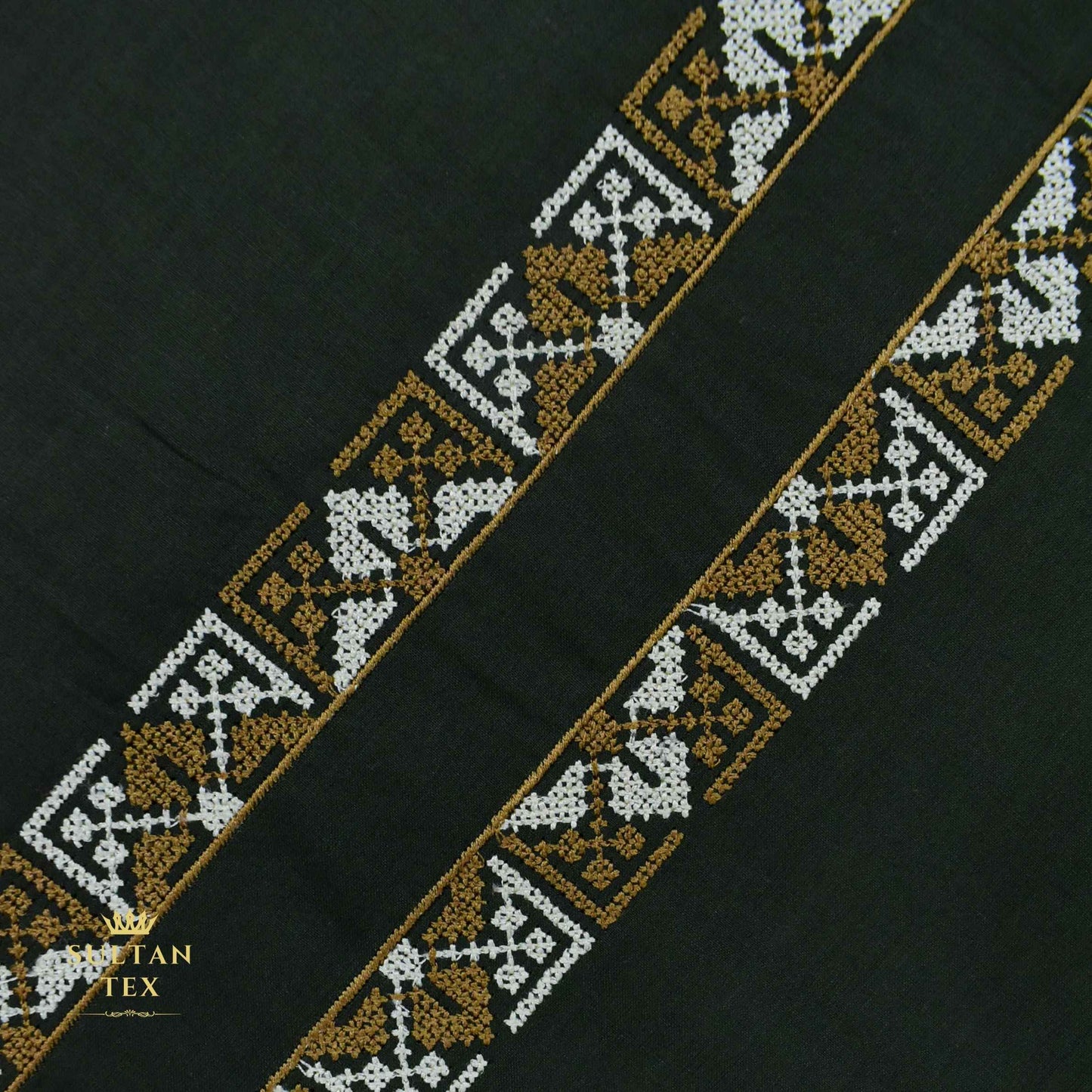 Rich Bottle Green Embroidered Kurta Pajama - SU-CC-079 - Unstitched