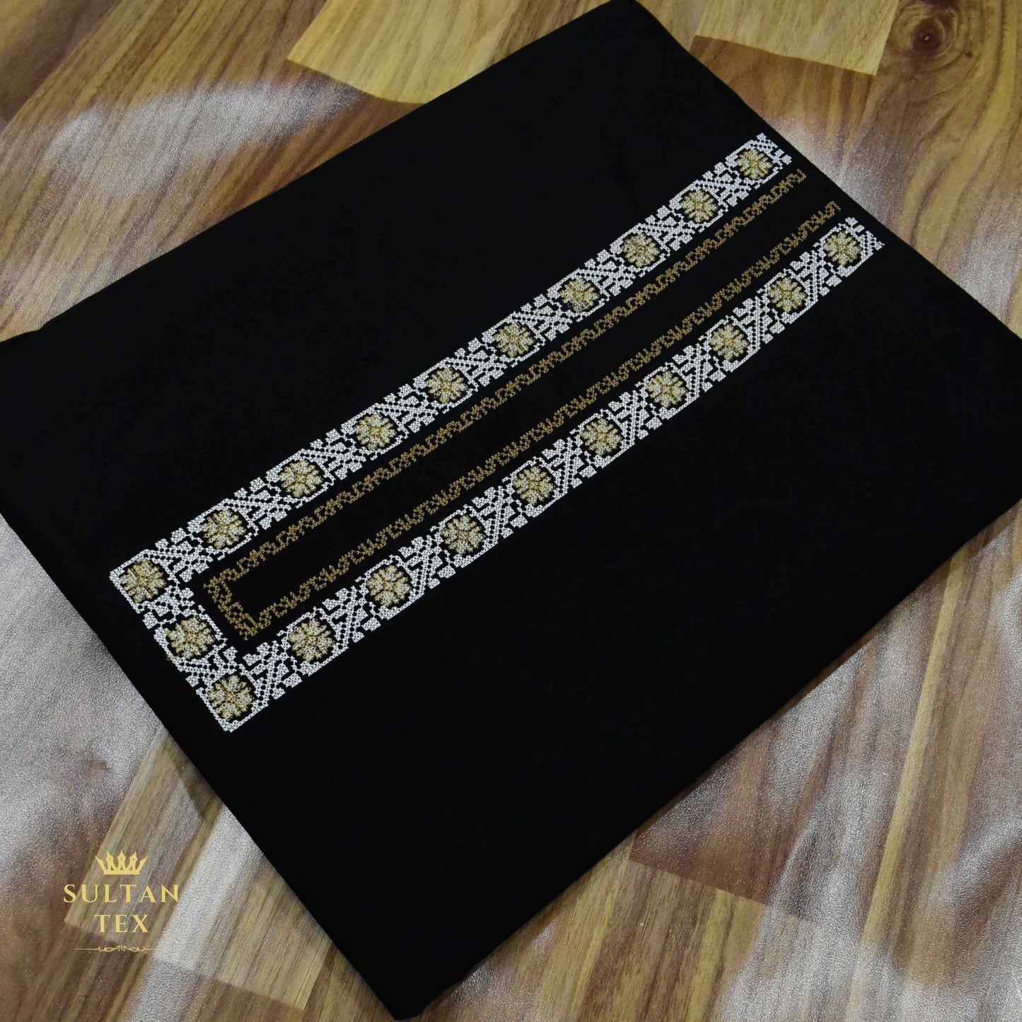 Elegant Black Embroidered Kurta Pajama - SU-CC-080 - Unstitched