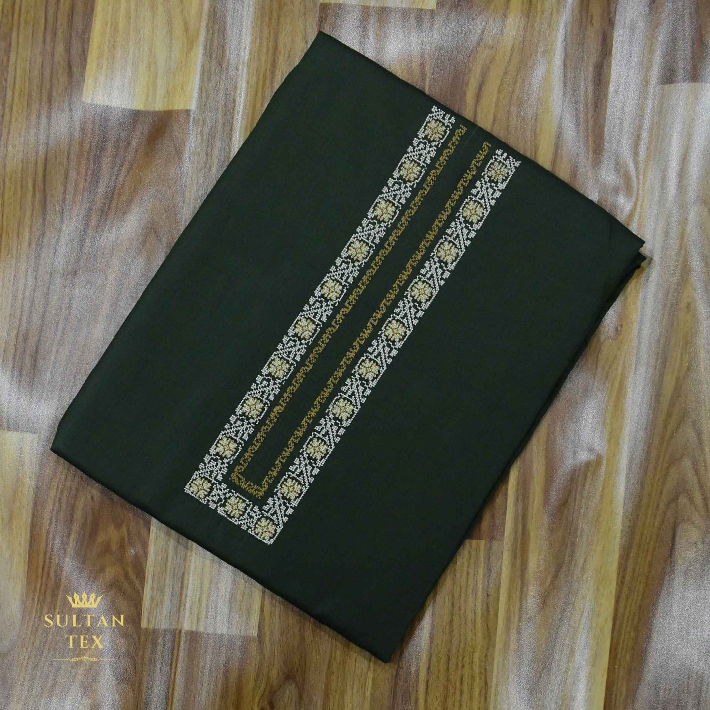 Rich Bottle Green Embroidered Kurta Pajama - SU-CC-077 - Unstitched