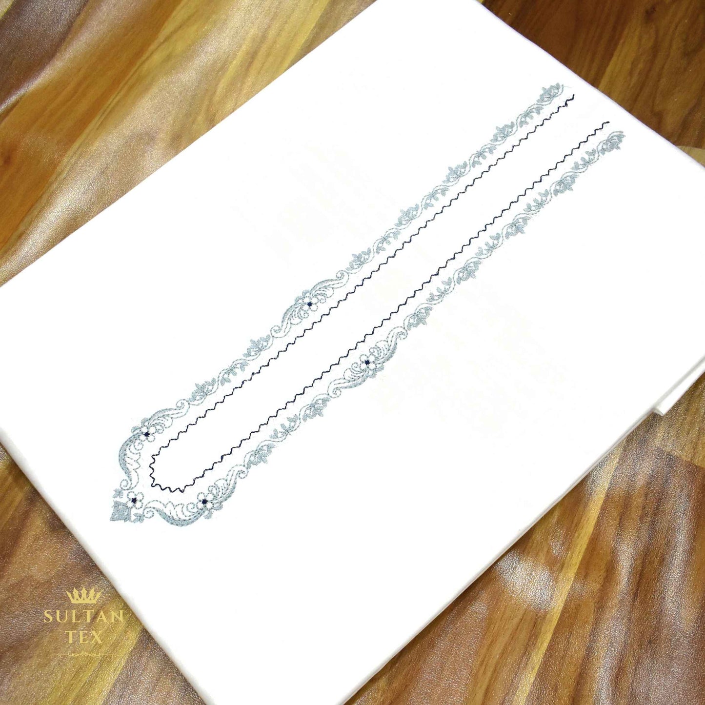 Classic White Embroidered Kurta Pajama - SU-CC-083 - Unstitched