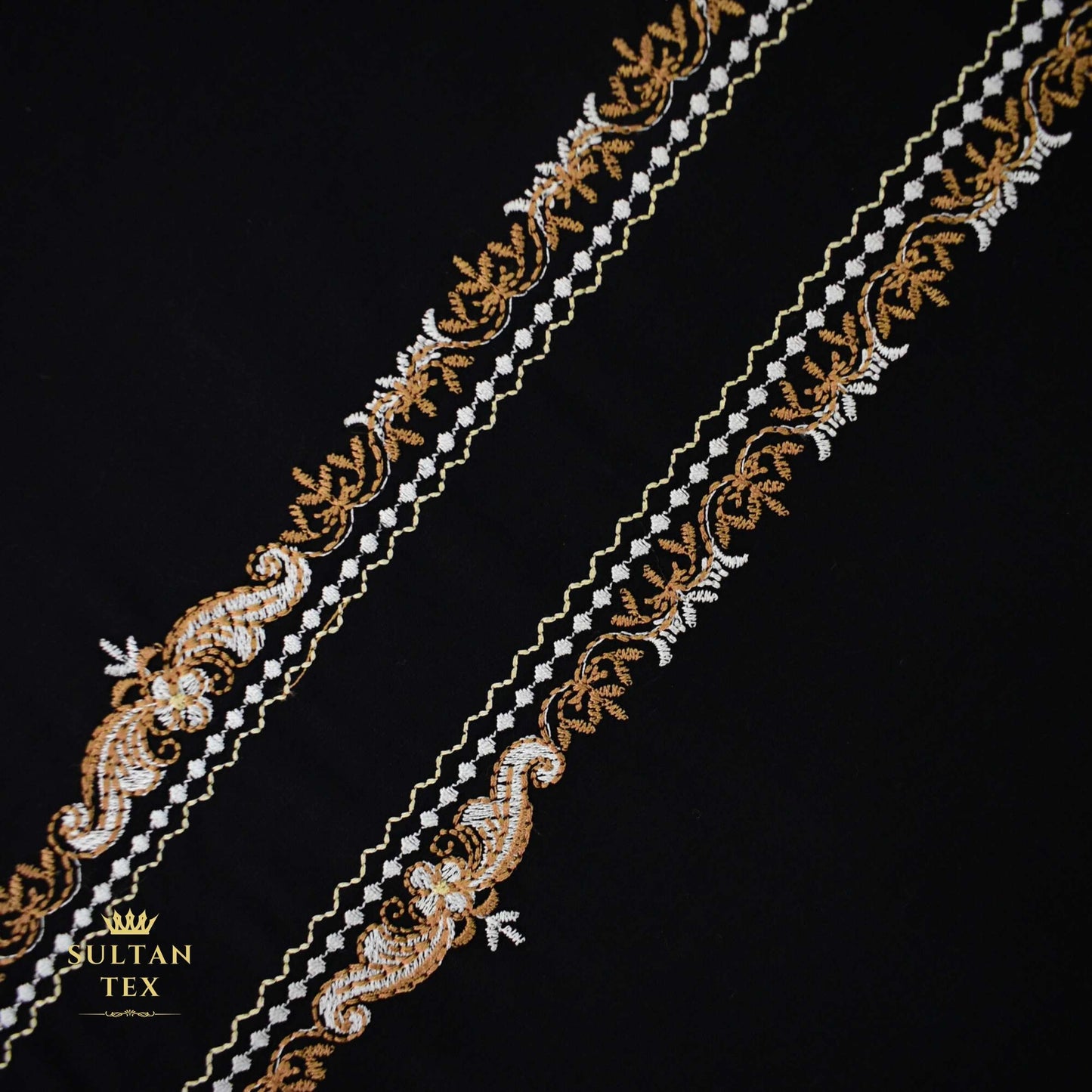 Elegant Black Kashmiri Embroidered Kurta Pajama - SU-CC-087 - Unstitched