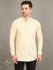 Men's Short Kurta - Yellow - SU-SK-009