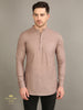 Men's Short Kurta - Dusty Brown - SU-SK-008