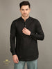 Men's Short Kurta - Black - SU-SK-006